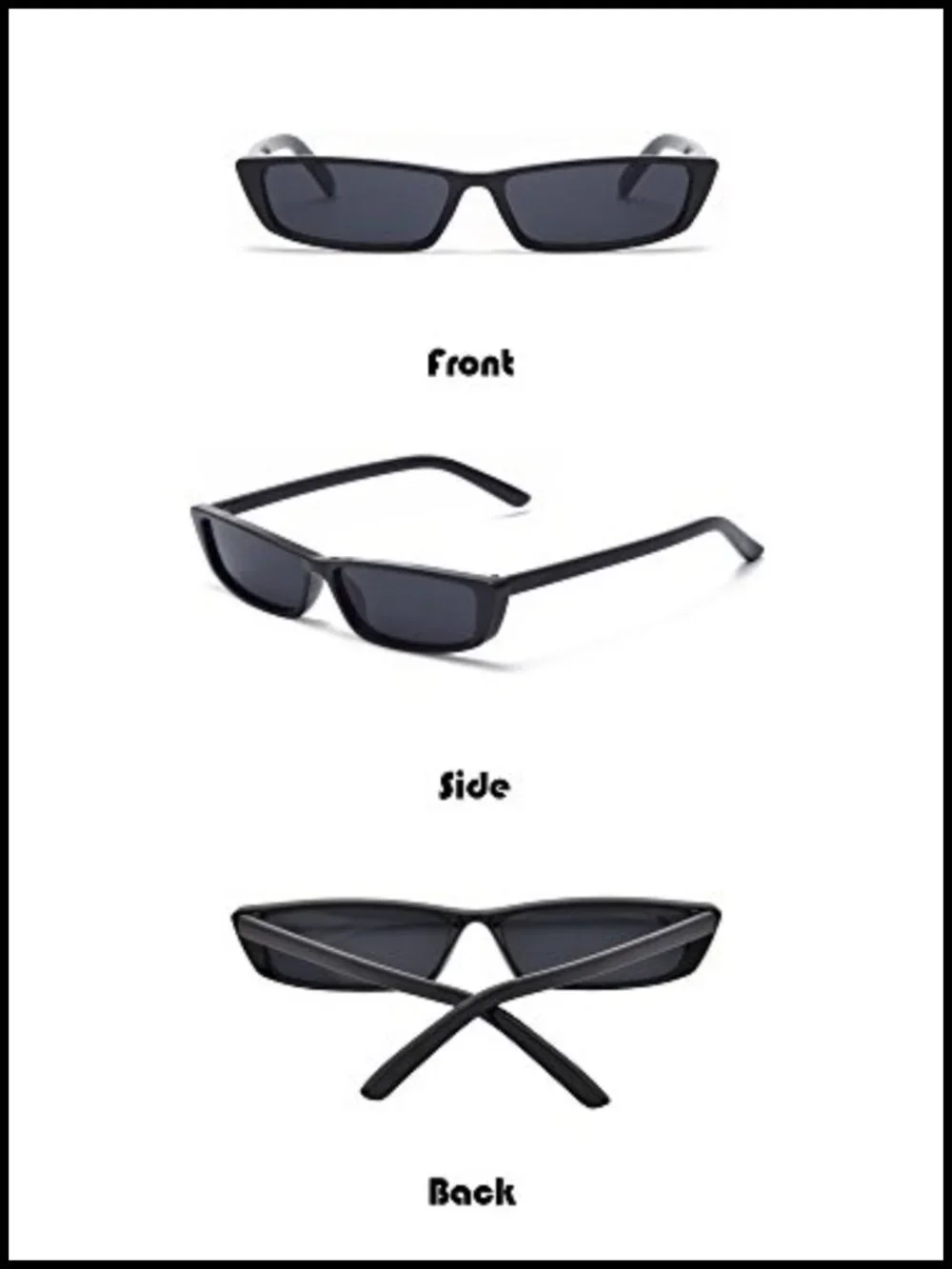 UV400 Metal Frame Square Sunglasses for Women